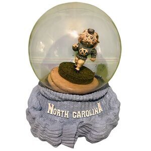 Vintage University of North Carolina UNC Tar Heels Ramses Musical Snow Globe